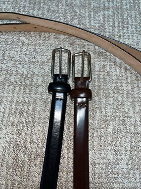 Set of 2 J.Crew skinny leather belts